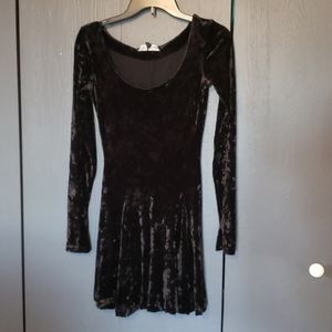 Black velvet dance dress